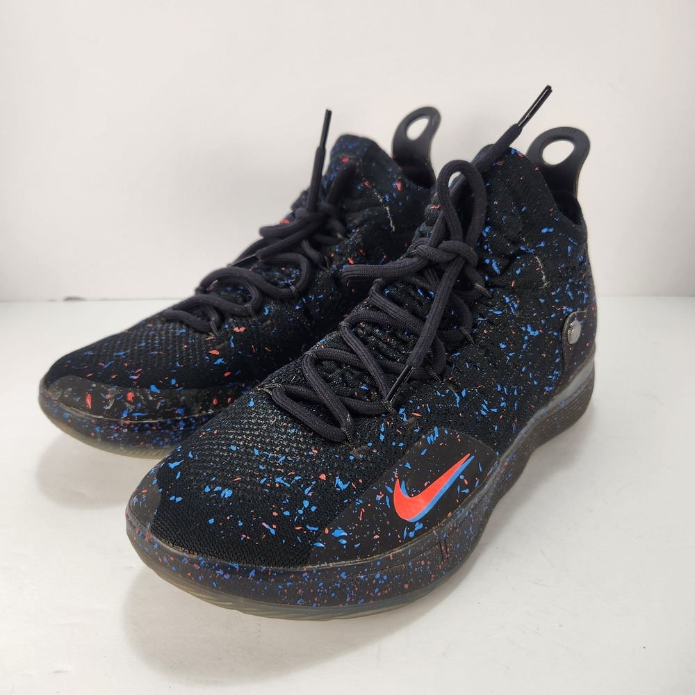 Nike Men's Zoom KD 11 Confetti Black Lace-up Tennis Shoes Size 8.5